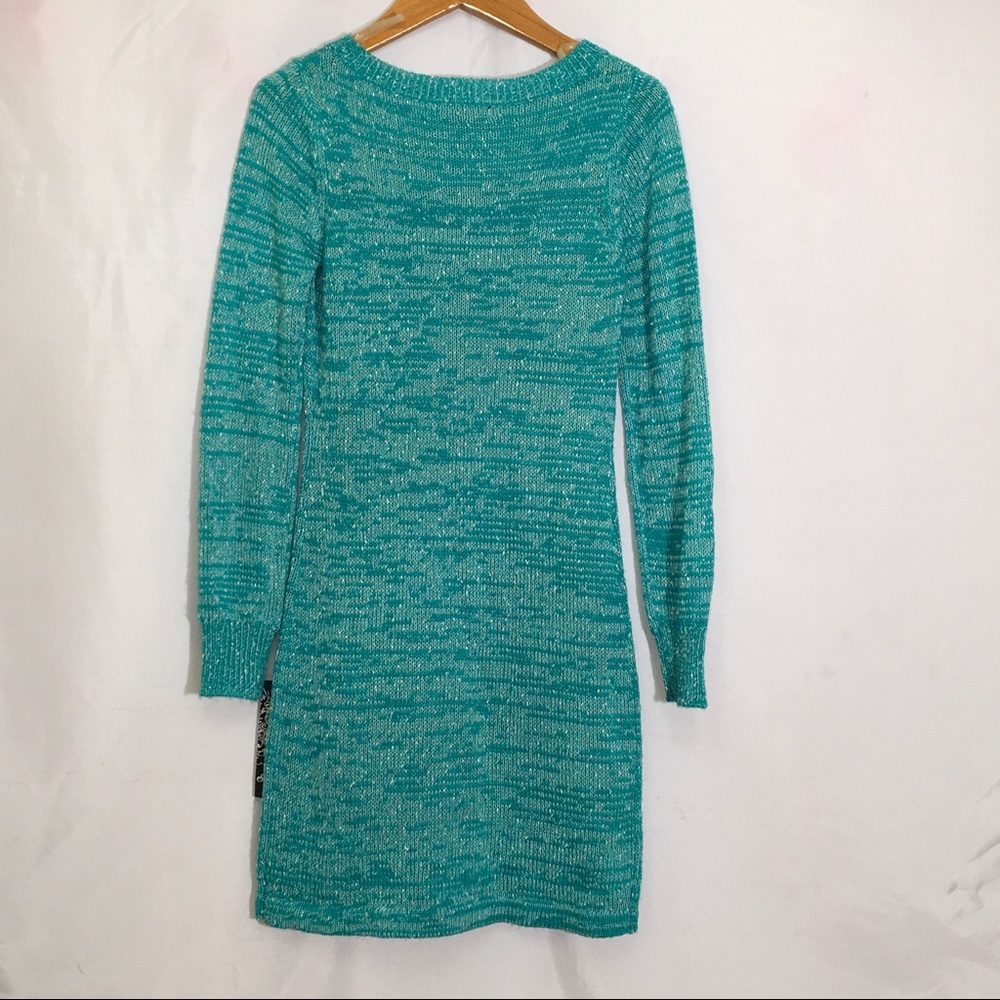 Teal long sleeve dress